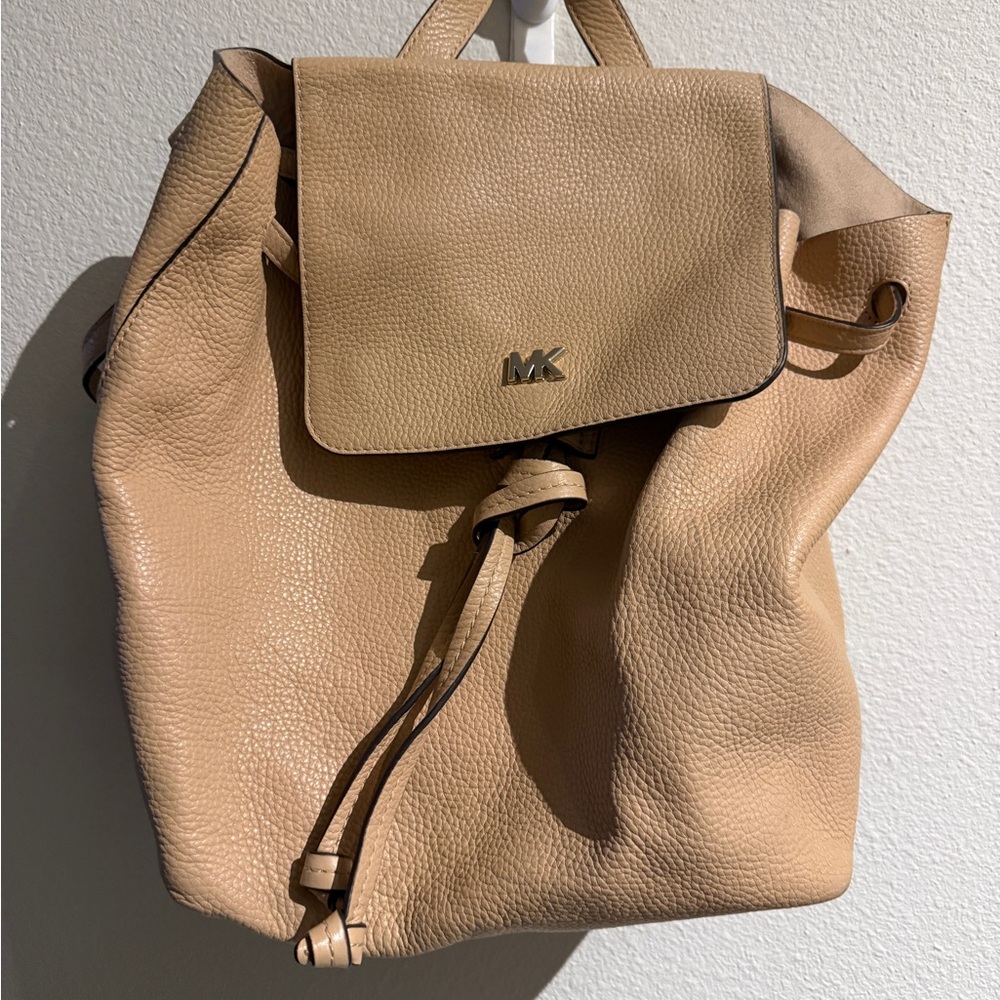 Michael Kors Beige Leather Backpack